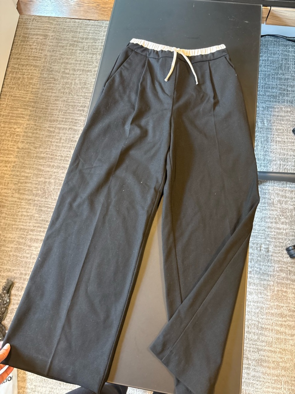 Zara kids Drawstring Wide-Leg Pants